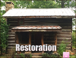 Historic Log Cabin Restoration  Barium Springs, North Carolina