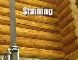  Barium Springs, North Carolina Log Home Staining